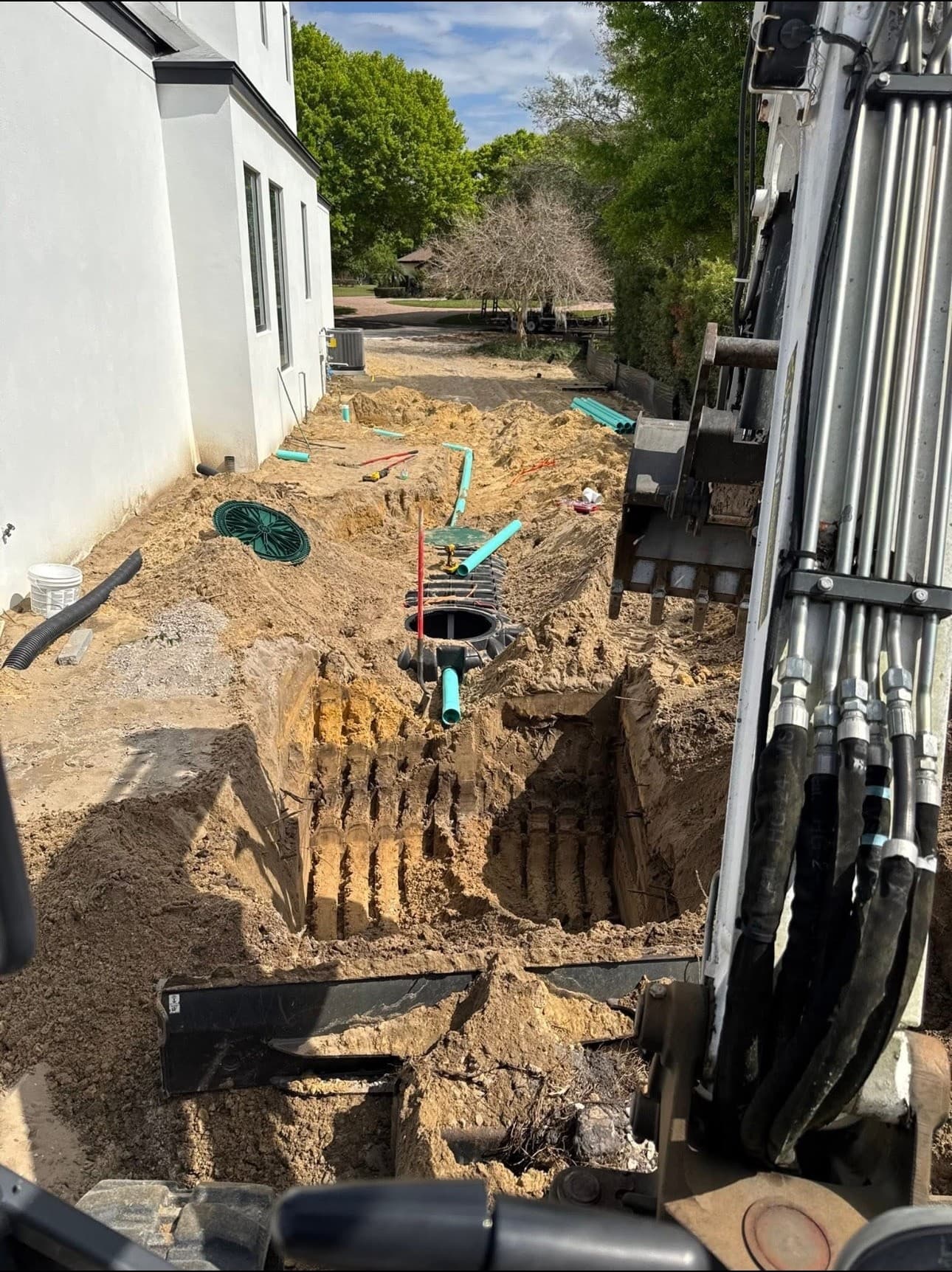 Ark Septic drain field installation